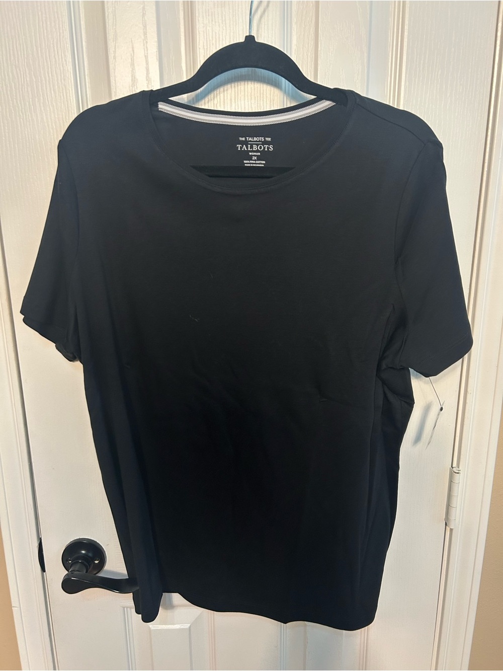 Talbots Black Crewneck Short Sleeve Tee